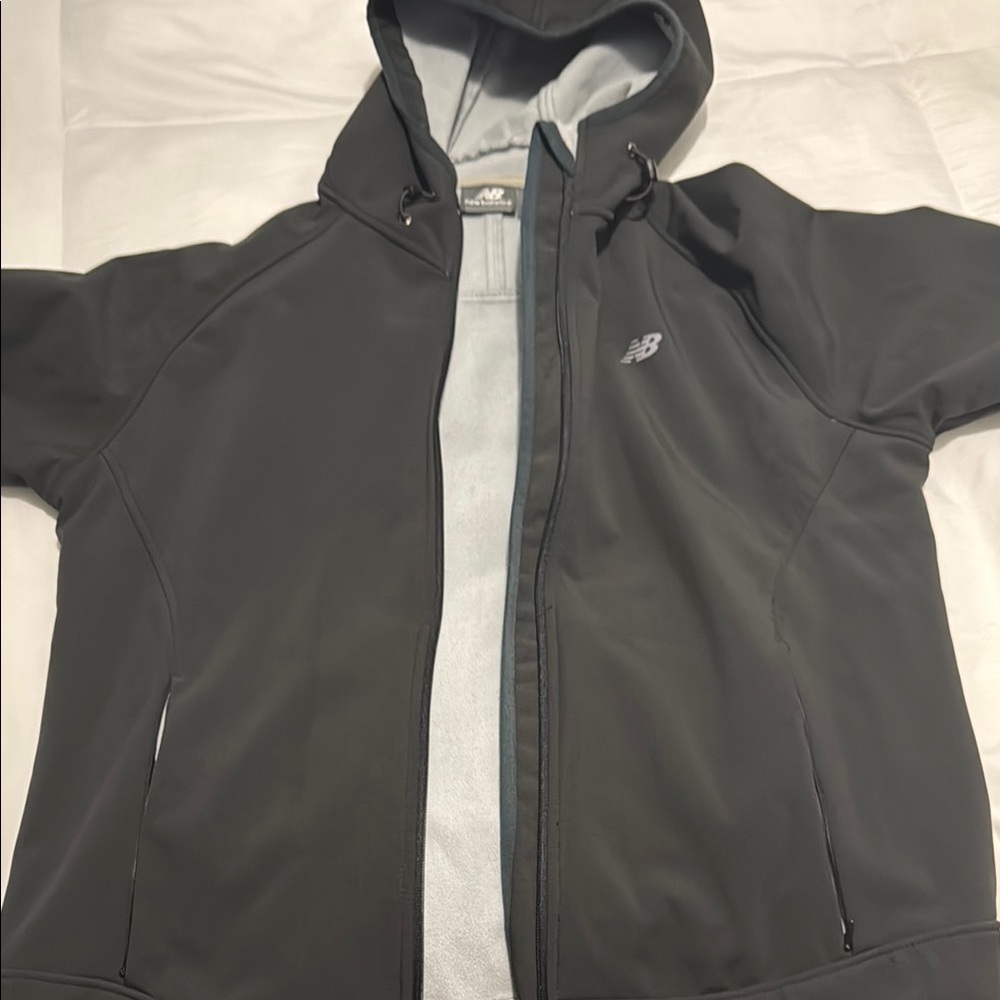 New Balance Charcoal Gray Zip-Up Hoodie